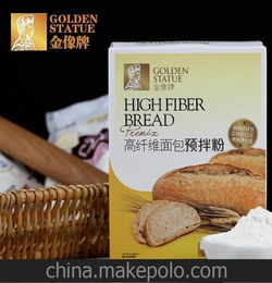 金像牌高纤维面包预拌粉 面包机烤箱面包粉 优质小麦粉制作 350克